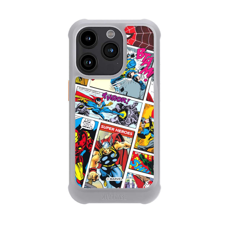 iPhone 15 Pro NIVOmax Marvel Retro Comic Blue