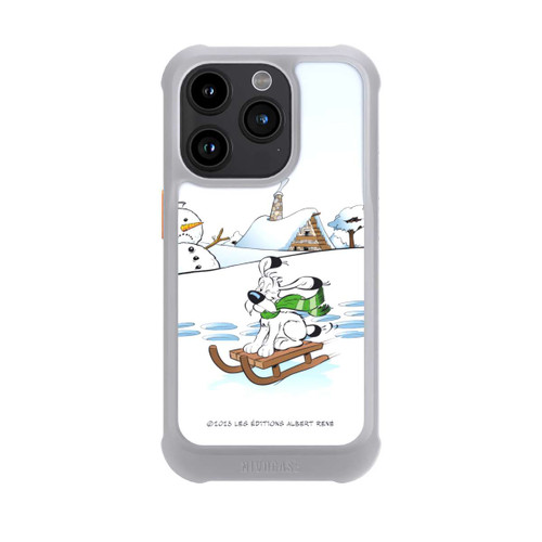 Apple iPhone 15 Pro NIVOmax Idefix fährt Schlitten
