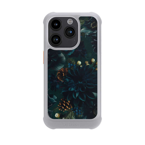 Apple iPhone 15 Pro NIVOmax Blumenmuster Grün und Blau