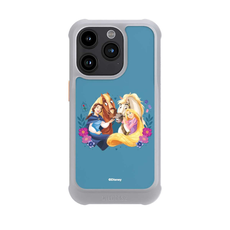 iPhone 15 Pro NIVOmax Disney Prinzessinnen Belle and Rapunzel mit Pferden