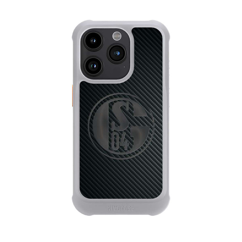 iPhone 15 Pro NIVOmax Schalke 04 Carbon Look