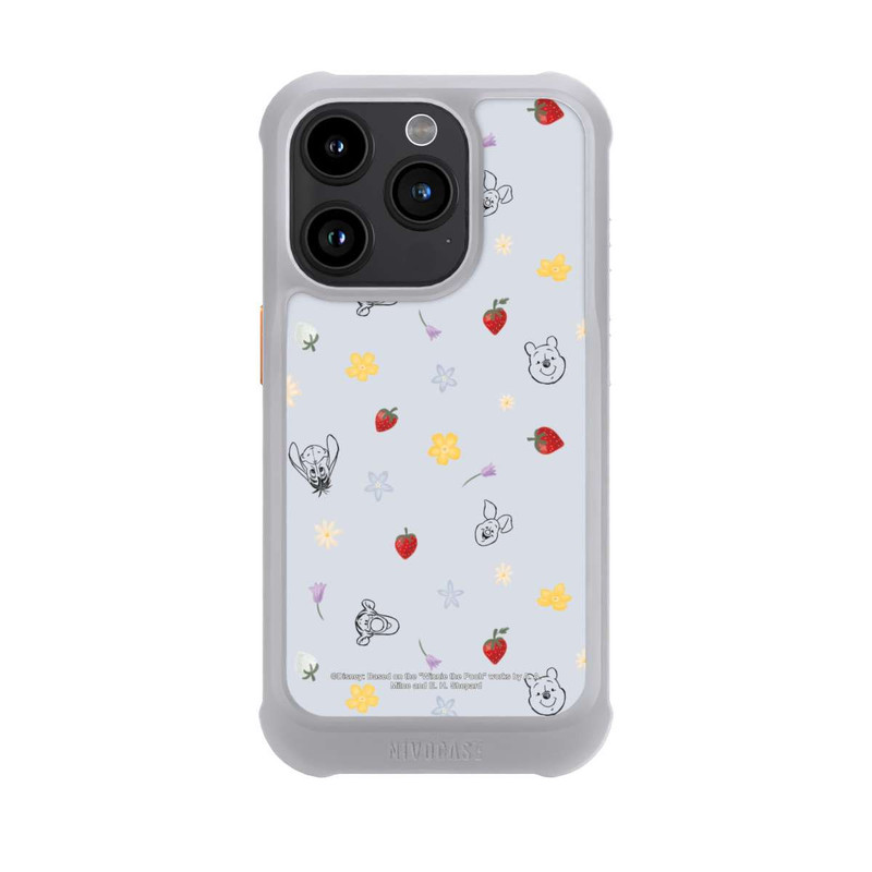 iPhone 15 Pro NIVOmax Winnie the Pooh and Friends Strawberry Pattern Blue