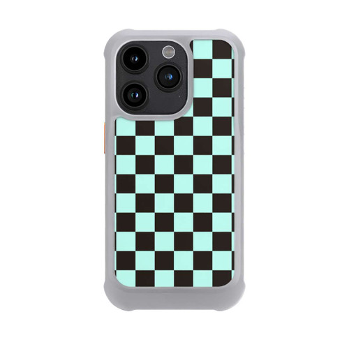 Apple iPhone 15 Pro NIVOmax Checked Pattern Blue Brown