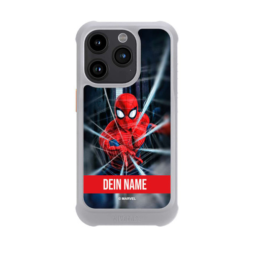 Apple iPhone 15 Pro NIVOmax Spiderman Webs in Action Personalisierbar