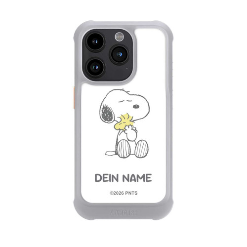 Apple iPhone 15 Pro NIVOmax Snoopy And Woodstock Cuddling Personalisierbar