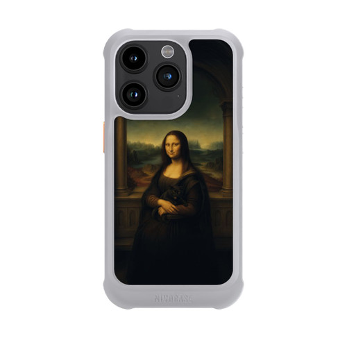 Apple iPhone 15 Pro NIVOmax Mona Lisa by Leonardo da Vinci with black cat with AI