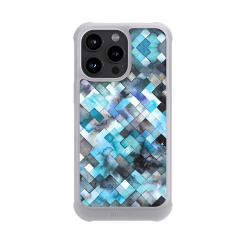 Apple iPhone 15 Pro Max NIVOmax Moody Géométrie Bleu