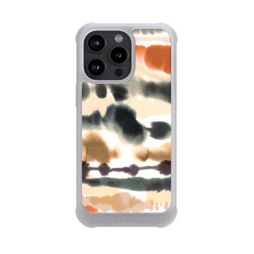 Apple iPhone 15 Pro Max NIVOmax Weiche nautische Aquarelllinien Orange