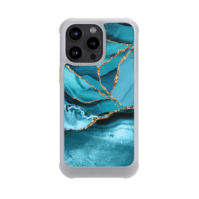 iPhone 15 Pro Max NIVOmax Eisblaue Marmor Landschaft