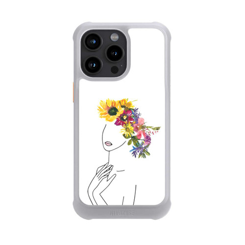 Apple iPhone 15 Pro Max NIVOmax Line Art Frau mit Blumenkrone