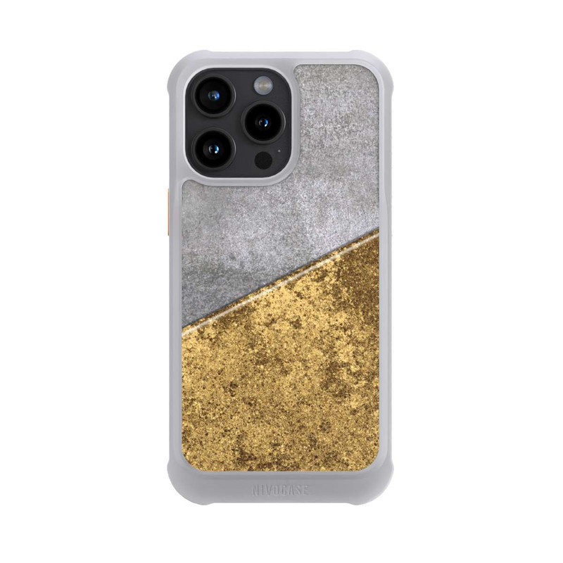 iPhone 15 Pro Max NIVOmax Aspect béton et or