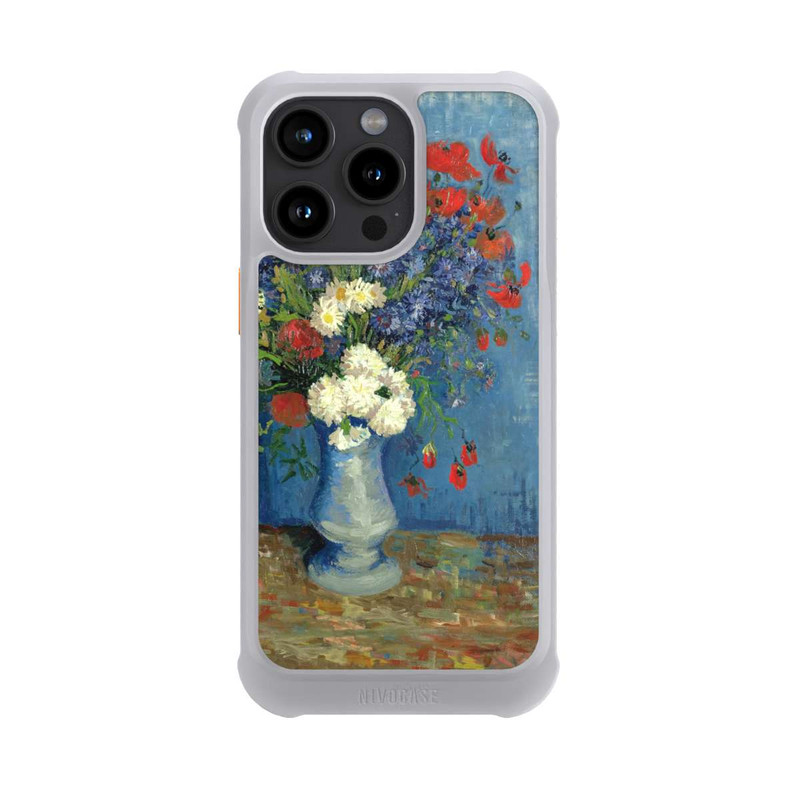 iPhone 15 Pro Max NIVOmax Stillleben Vase mit Kornblumen und Mohnblumen von Vincent Van Gogh