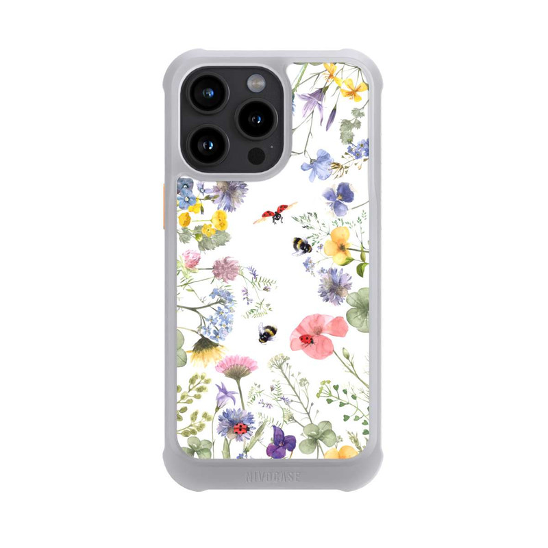 iPhone 15 Pro Max NIVOmax Colourful Spring Flowers and Bees