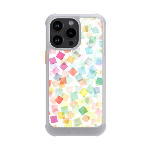 Apple iPhone 15 Pro Max NIVOmax Konfetti geometrische Plaids Regenbogen