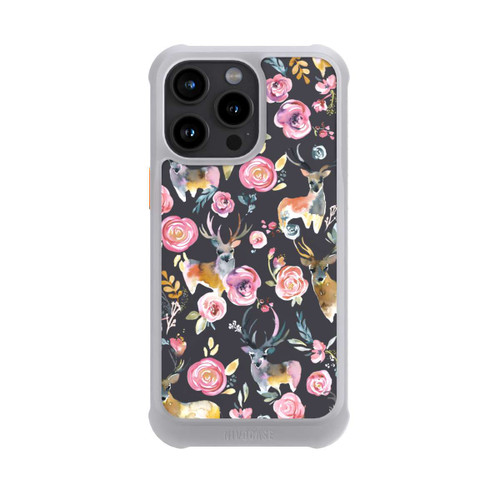 Apple iPhone 15 Pro Max NIVOmax Deers and flowers Anthracite