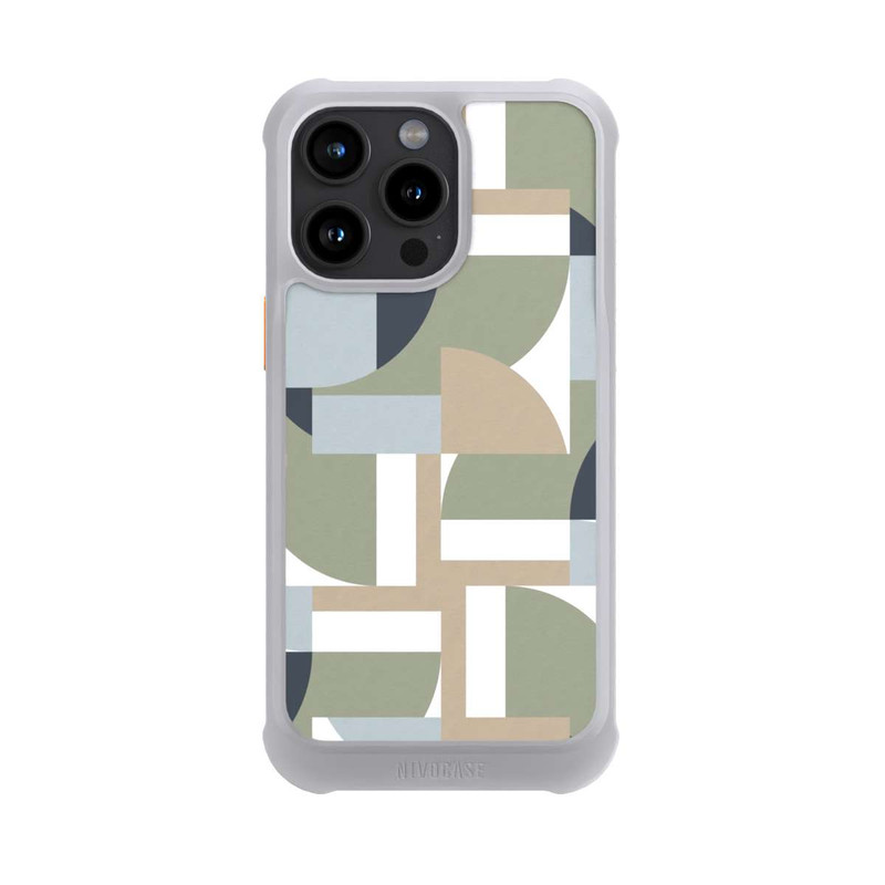 iPhone 15 Pro Max NIVOmax Futuristische Bauhaus Polygone Beige