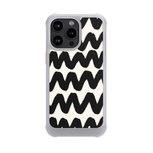 Apple iPhone 15 Pro Max NIVOmax Black Waves Pattern