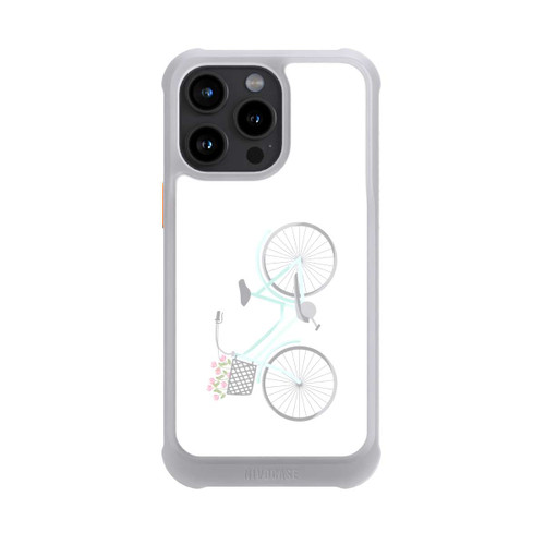 Apple iPhone 15 Pro Max NIVOmax Retro Fahrrad weißer Hintergrund 