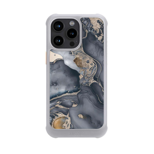 Apple iPhone 15 Pro Max NIVOmax Alcohol Ink Gold Grey avec IA