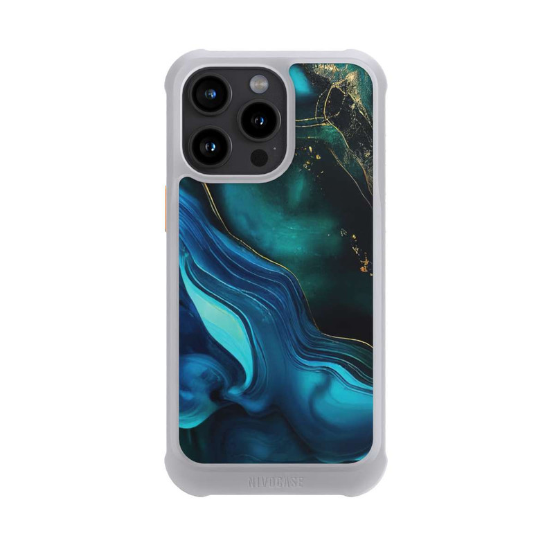 iPhone 15 Pro Max NIVOmax Blue Gold Ink with AI