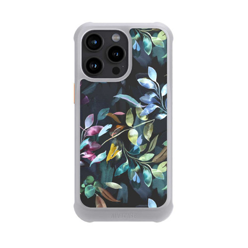Apple iPhone 15 Pro Max NIVOmax Mystische Aquarellblätter schwarz