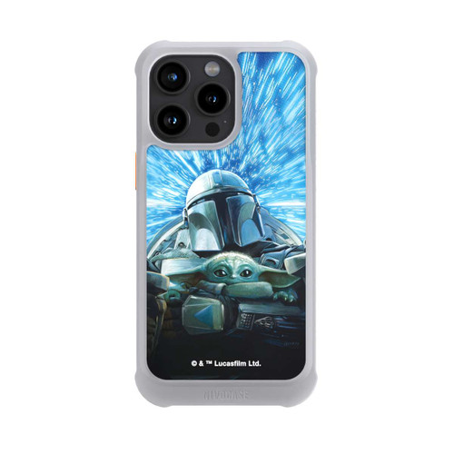 Apple iPhone 15 Pro Max NIVOmax Grogu und Mando fliegen blau