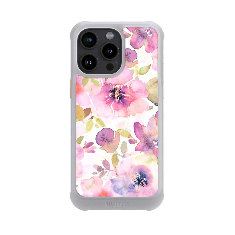 iPhone 15 Pro Max NIVOmax Tapete mit rosa Blumen
