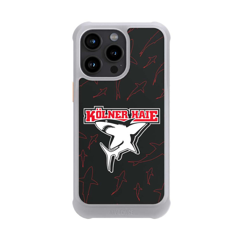 iPhone 15 Pro Max NIVOmax Haie Muster Rot