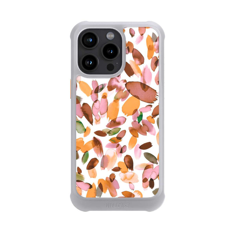 iPhone 15 Pro Max NIVOmax Watercolor Petal Stains Orange