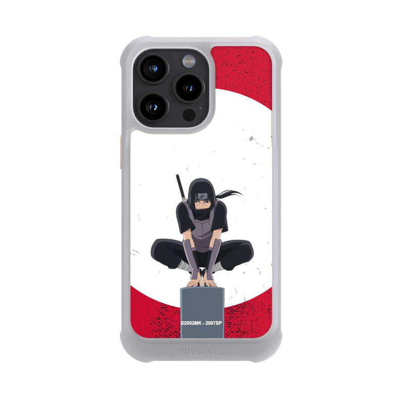 iPhone 15 Pro Max NIVOmax Itachi Uchiha Symbol Roter Hintergrund