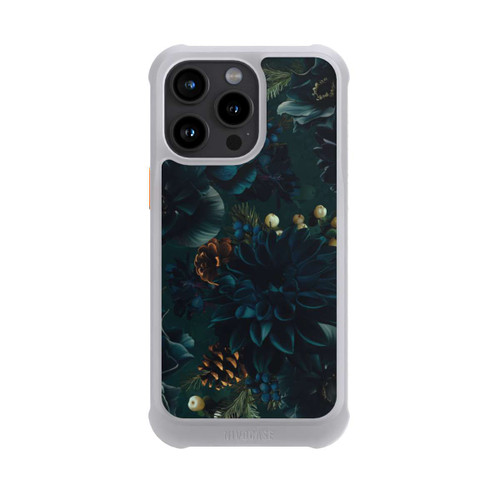 Apple iPhone 15 Pro Max NIVOmax Blumenmuster Grün und Blau