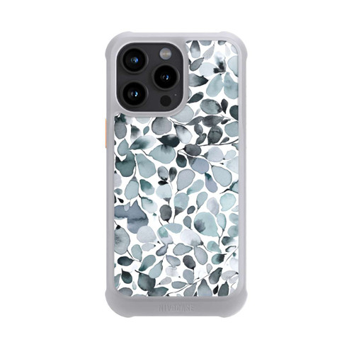 Apple iPhone 15 Pro Max NIVOmax Eukalyptus Aquarell Blätter Grau
