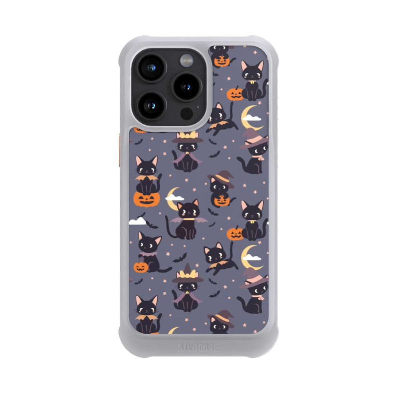 iPhone 15 Pro Max NIVOmax Cute Halloween Witch Cats and Pumpkins