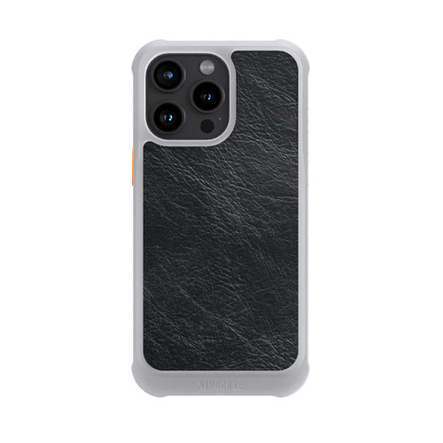 Apple iPhone 15 Pro Max NIVOmax Schwarzer Lederlook Hintergrund