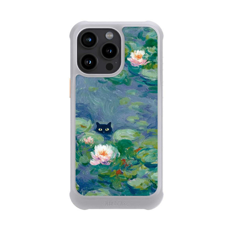 iPhone 15 Pro Max NIVOmax Katze im Teich Gemälde Impressionismus