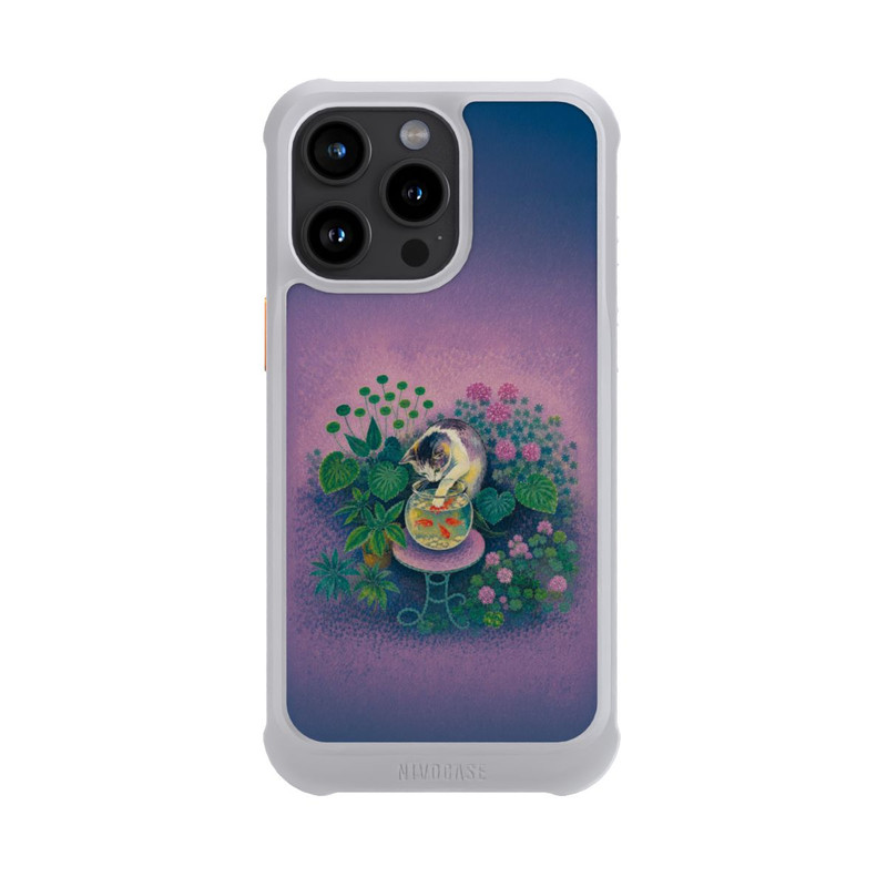 iPhone 15 Pro Max NIVOmax Goldfische von Matisse mit angelnder Katze mit KI