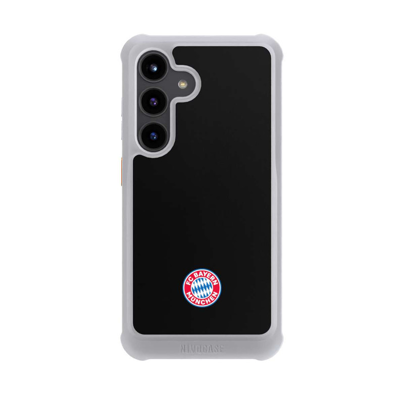 Galaxy S24 NIVOmax Logo FCB Classique Petit - Coloré sur Fond Noir