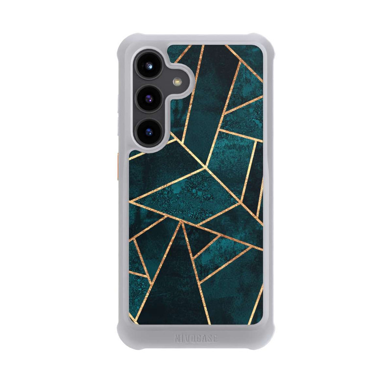 Galaxy S24 NIVOmax Tief Blaugrün Stein Gold Druck