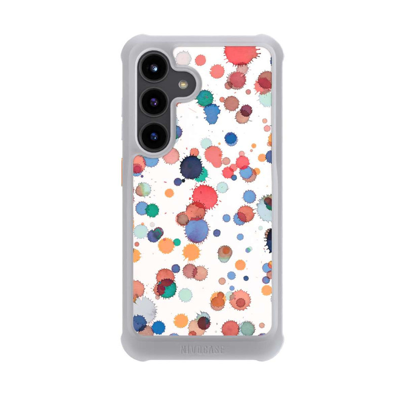Galaxy S24 NIVOmax Tropfen Aquarell Textur Blau Gelb