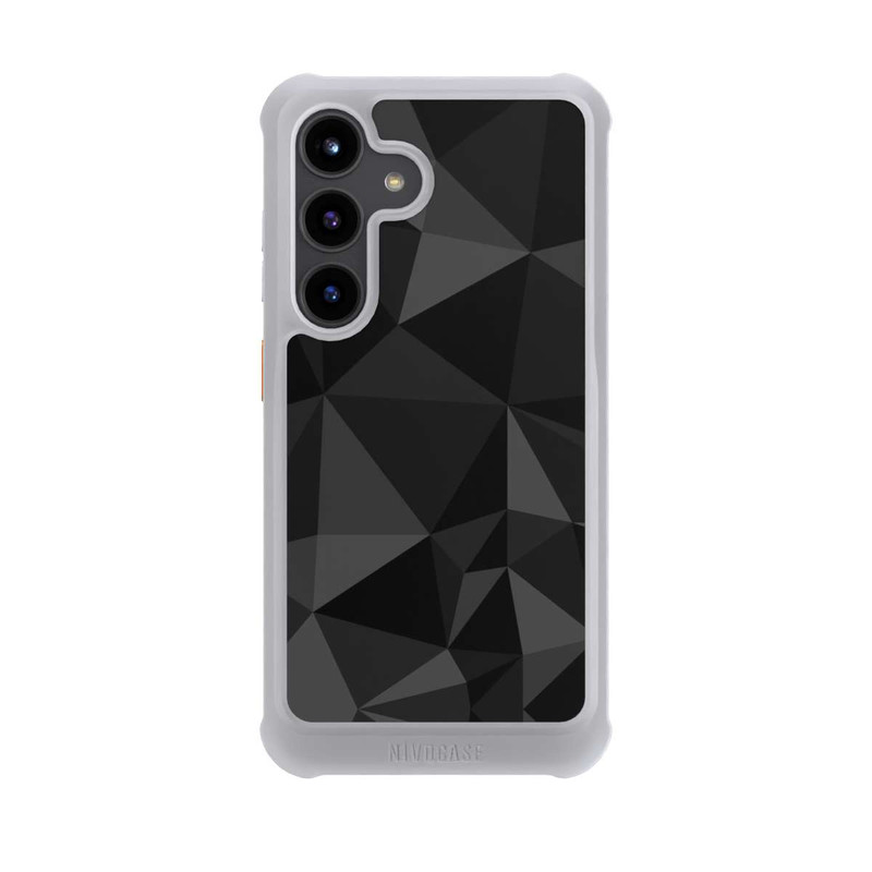 Galaxy S24 NIVOmax Polygonmuster schwarz