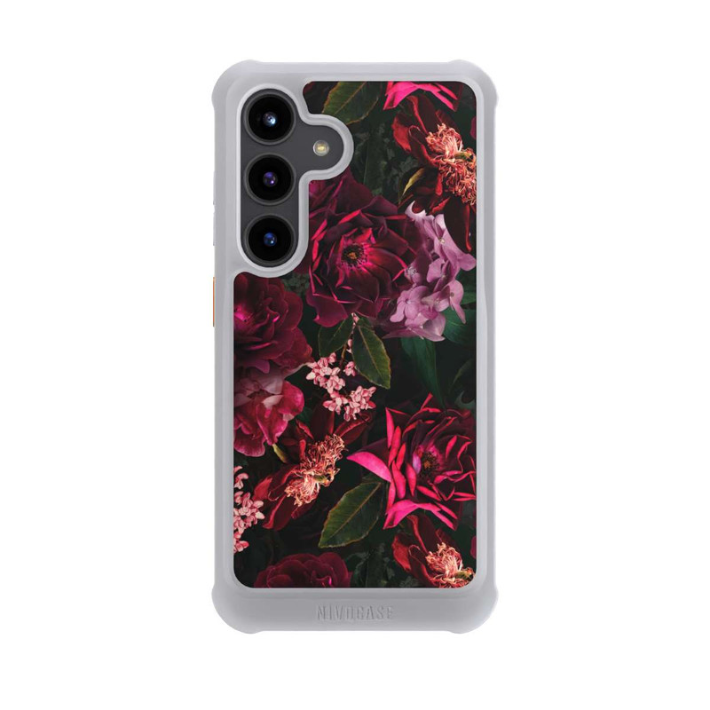 Galaxy S24 NIVOmax Dunkle romantische Vintage Rosen und Pfingstrosen
