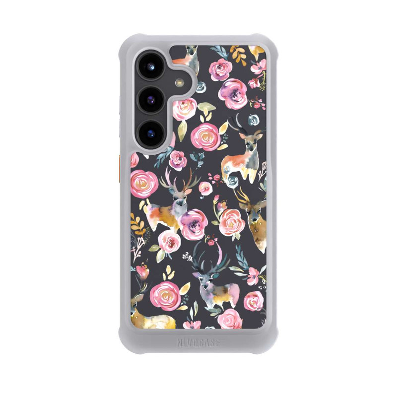 Galaxy S24 NIVOmax Deers and flowers Anthracite