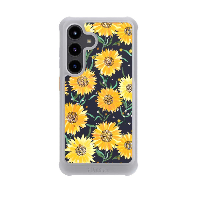 Galaxy S24 NIVOmax Sonnenblumen schwarz