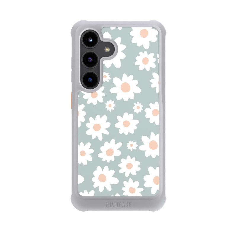 Galaxy S24 NIVOmax Daisy Flower Seamless Pattern Green