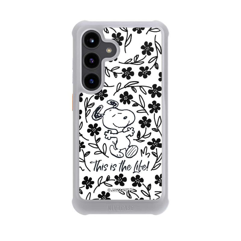 Galaxy S24 NIVOmax Snoopy schwarz und weiß This Is The Life