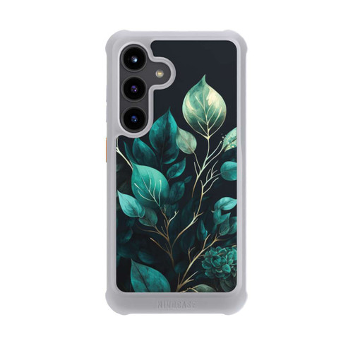 Samsung Galaxy S24 NIVOmax Eucalyptus Fond Sombre avec IA