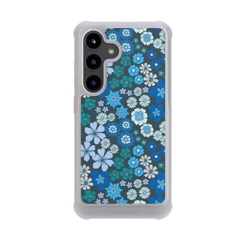 Galaxy S24 NIVOmax Blaue Blumen DeinDesign