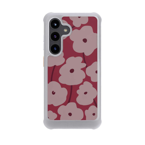 Samsung Galaxy S24 NIVOmax Minimalistische Blumen Bordeaux