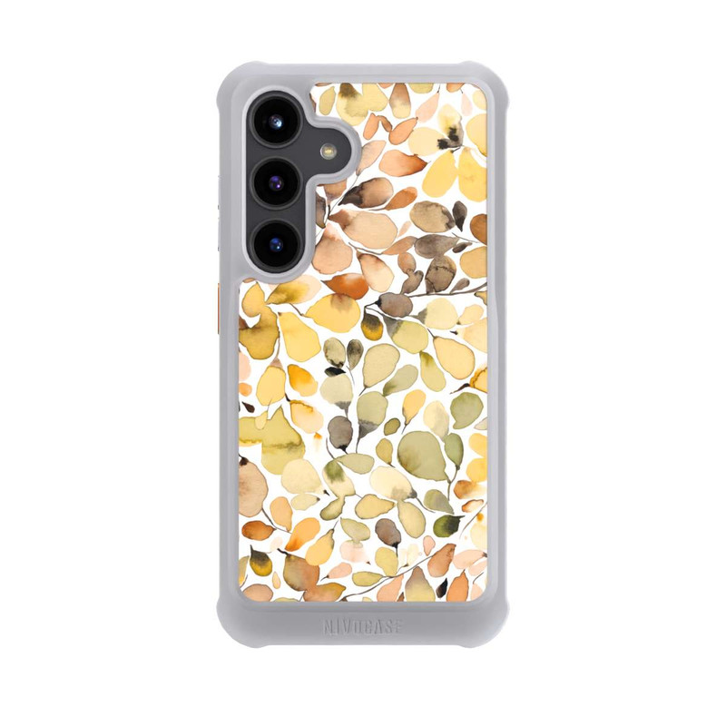 Galaxy S24 NIVOmax Eukalyptus Aquarellblätter Braun Herbst