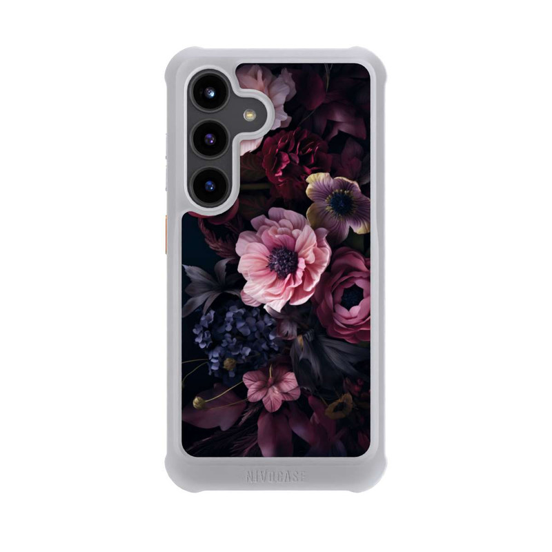 Galaxy S24 NIVOmax Rosa Blumenbild mit Pfingstrosen auf dunklem Hintergrund Mit KI